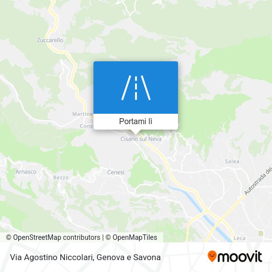 Mappa Via Agostino Niccolari