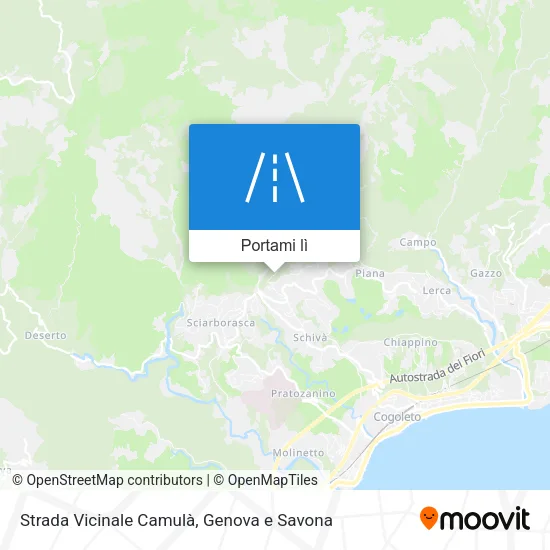 Mappa Strada Vicinale Camulà
