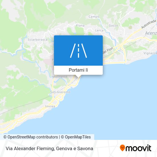 Mappa Via Alexander Fleming