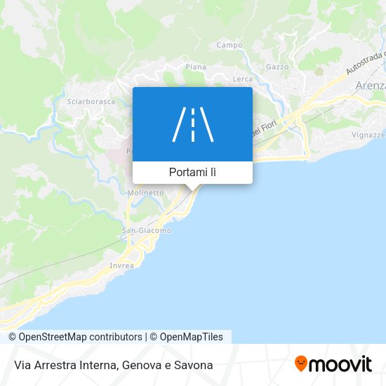 Mappa Via Arrestra Interna