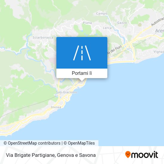 Mappa Via Brigate Partigiane