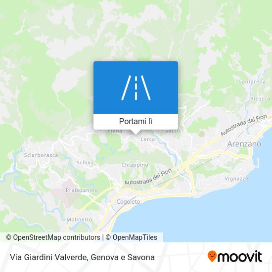 Mappa Via Giardini Valverde