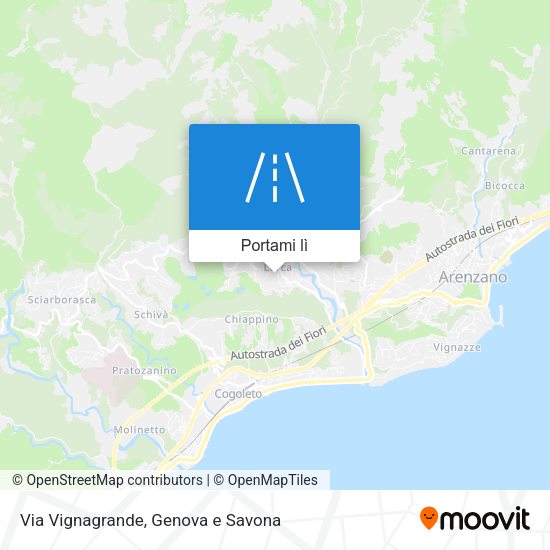 Mappa Via Vignagrande