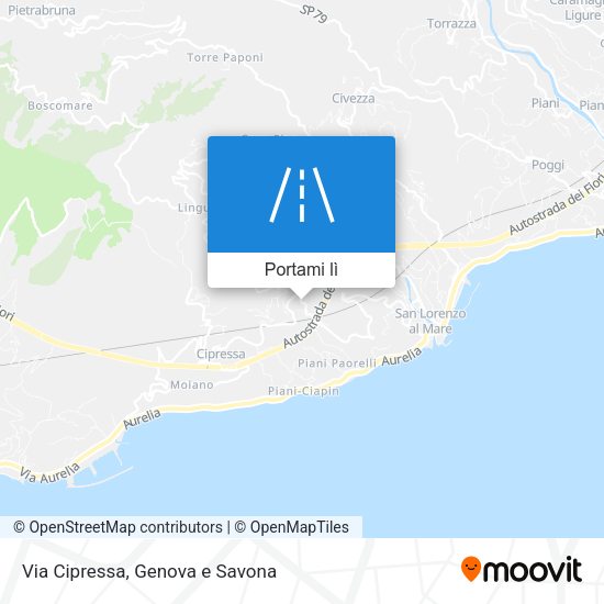 Mappa Via Cipressa