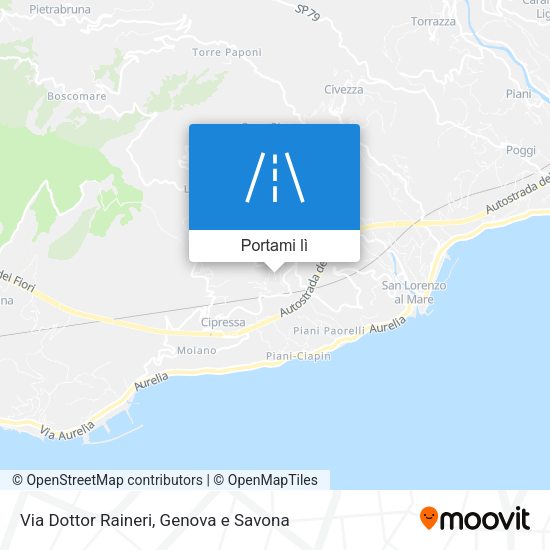 Mappa Via Dottor Raineri