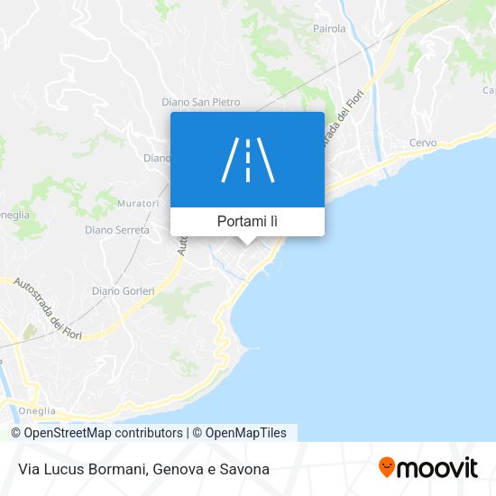 Mappa Via Lucus Bormani