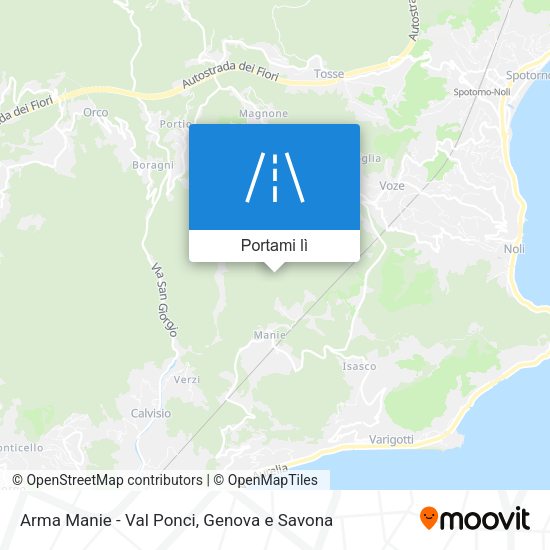 Mappa Arma Manie - Val Ponci