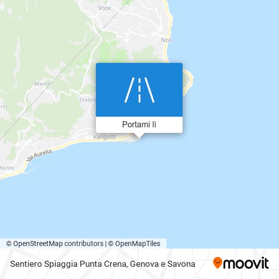 Mappa Sentiero Spiaggia Punta Crena