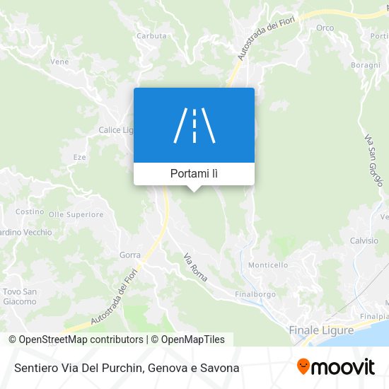 Mappa Sentiero Via Del Purchin