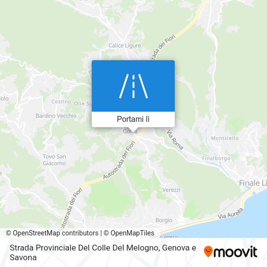 Mappa Strada Provinciale Del Colle Del Melogno