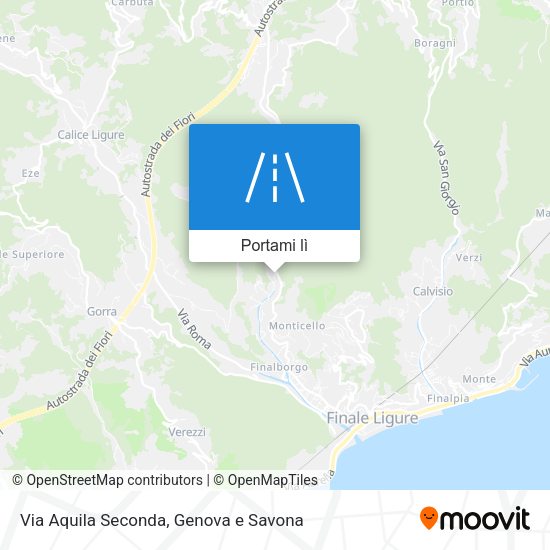 Mappa Via Aquila Seconda