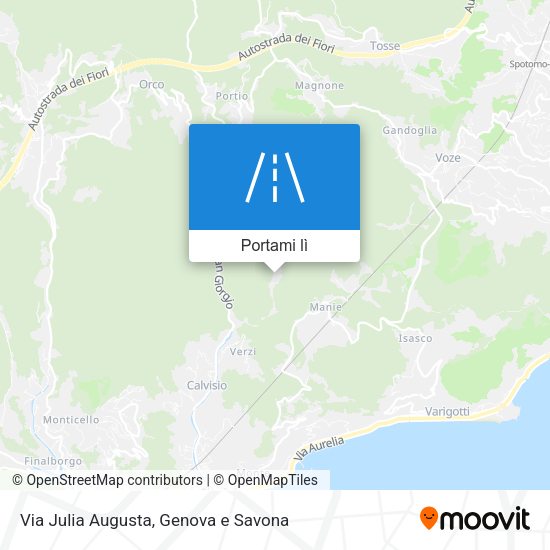 Mappa Via Julia Augusta