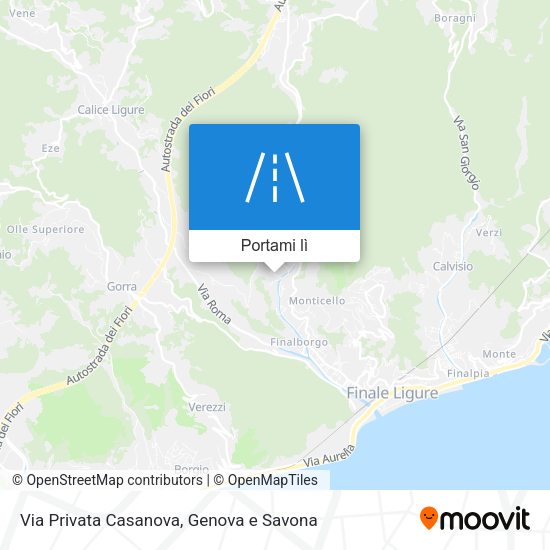 Mappa Via Privata Casanova