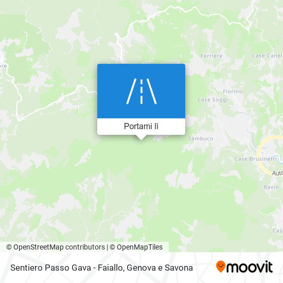 Mappa Sentiero Passo Gava - Faiallo