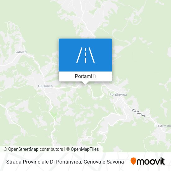 Mappa Strada Provinciale Di Pontinvrea