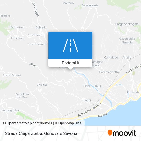 Mappa Strada Ciapà Zerbà