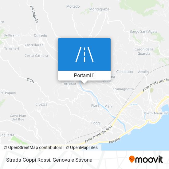 Mappa Strada Coppi Rossi