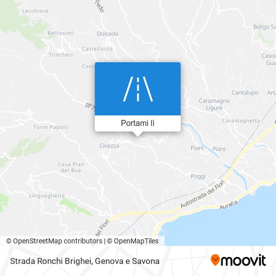 Mappa Strada Ronchi Brighei