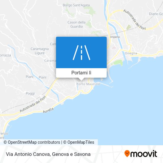 Mappa Via Antonio Canova