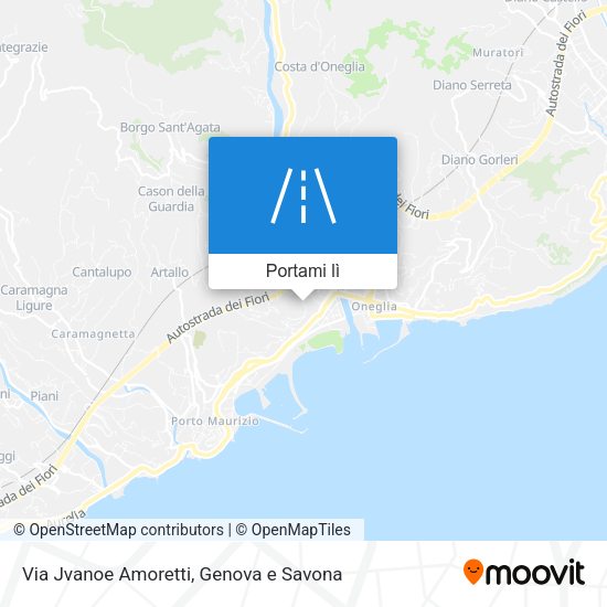 Mappa Via Jvanoe Amoretti