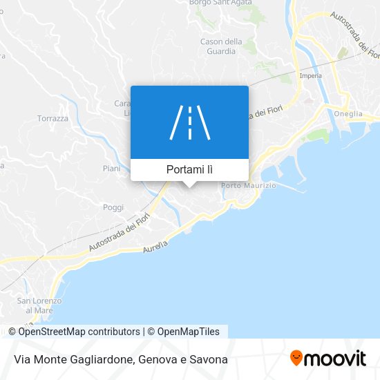Mappa Via Monte Gagliardone