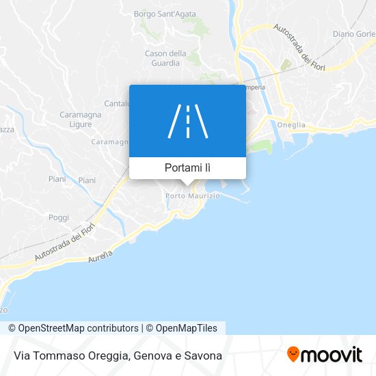Mappa Via Tommaso Oreggia