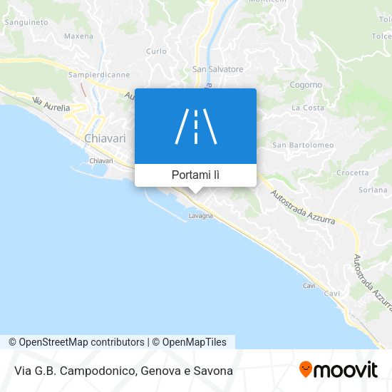 Mappa Via G.B. Campodonico
