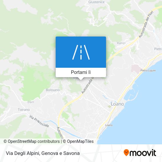 Mappa Via Degli Alpini