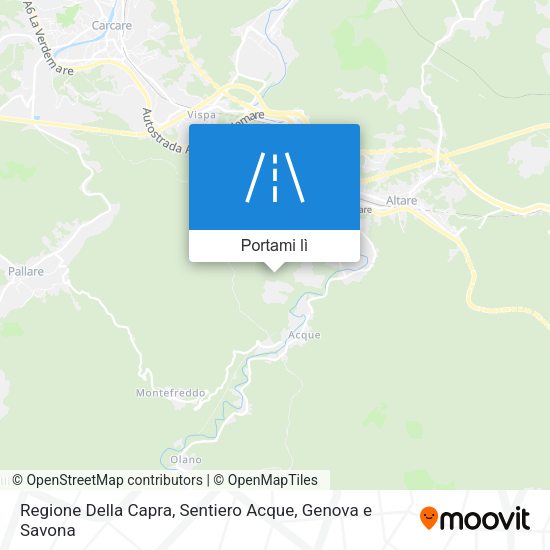 Mappa Regione Della Capra, Sentiero Acque