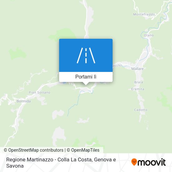 Mappa Regione Martinazzo - Colla La Costa