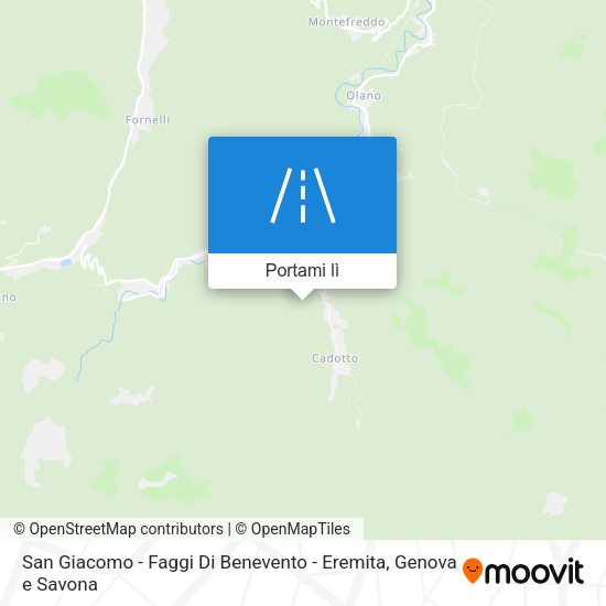 Mappa San Giacomo - Faggi Di Benevento - Eremita