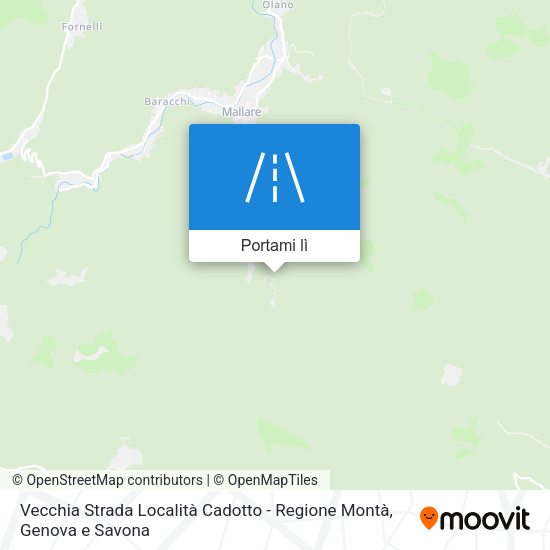Mappa Vecchia Strada Località Cadotto - Regione Montà