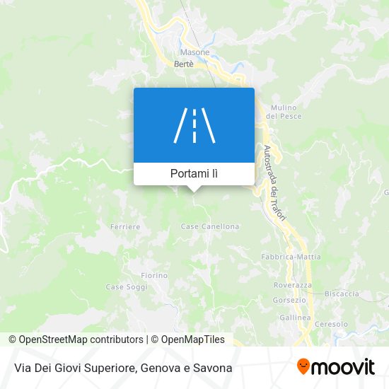 Mappa Via Dei Giovi Superiore