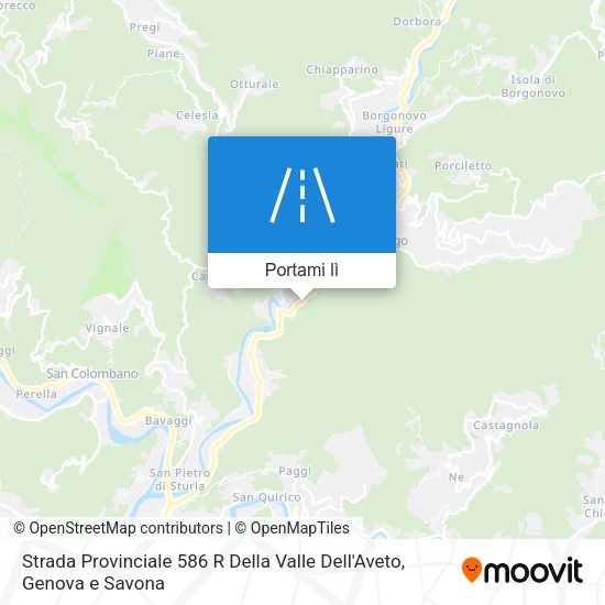 Mappa Strada Provinciale 586 R Della Valle Dell'Aveto