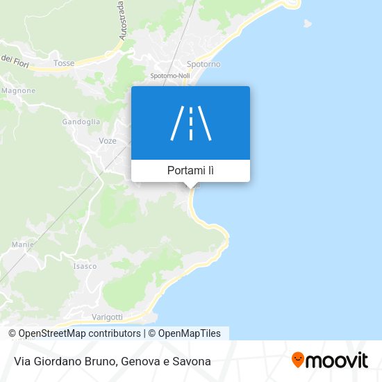 Mappa Via Giordano Bruno