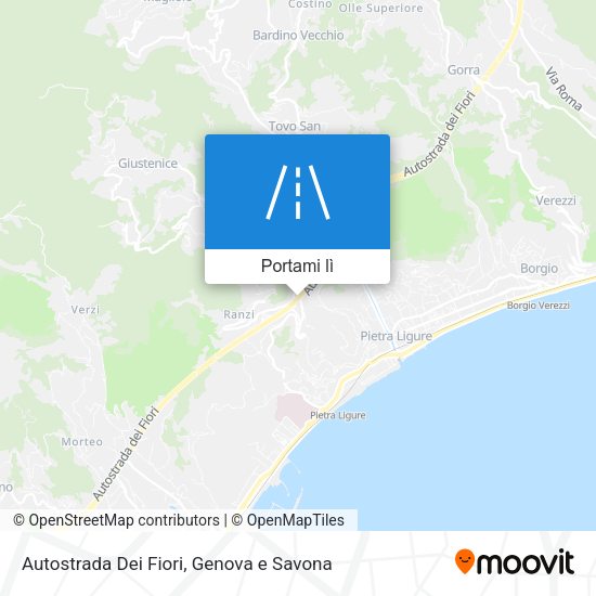Mappa Autostrada Dei Fiori