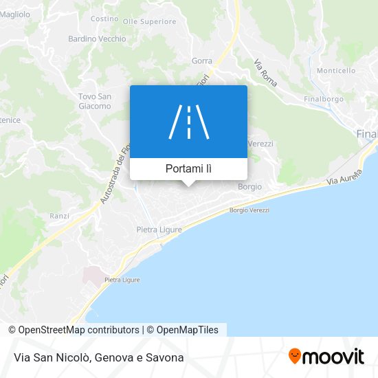 Mappa Via San Nicolò