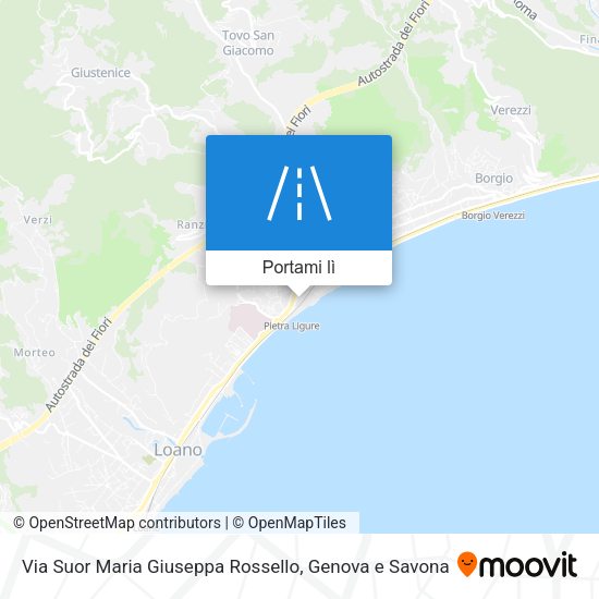 Mappa Via Suor Maria Giuseppa Rossello