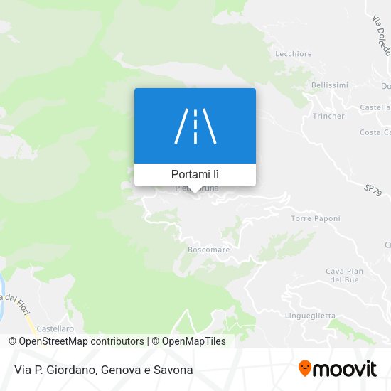 Mappa Via P. Giordano