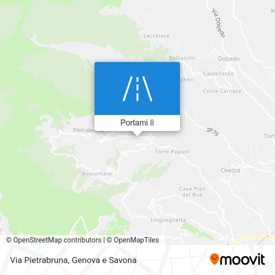 Mappa Via Pietrabruna