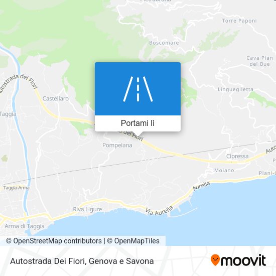 Mappa Autostrada Dei Fiori