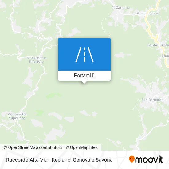 Mappa Raccordo Alta Via - Repiano