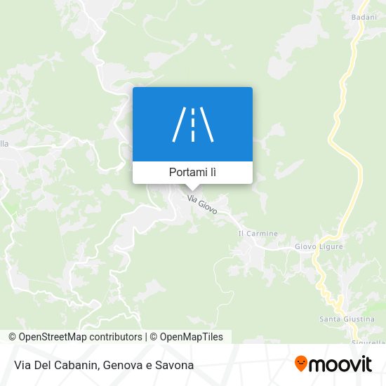 Mappa Via Del Cabanin