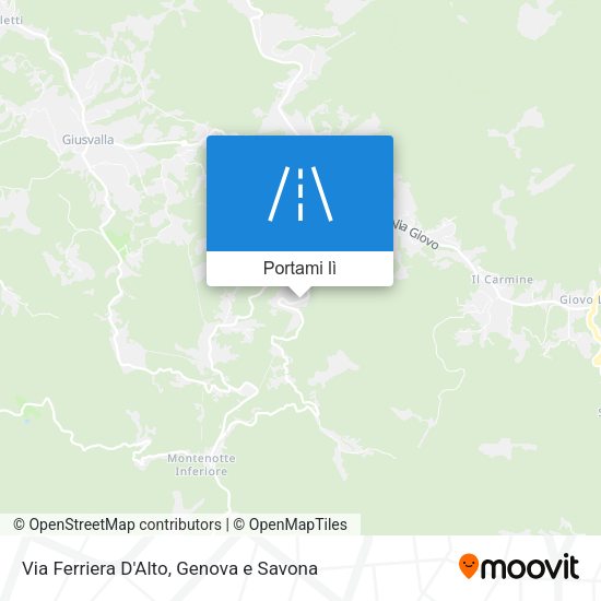 Mappa Via Ferriera D'Alto