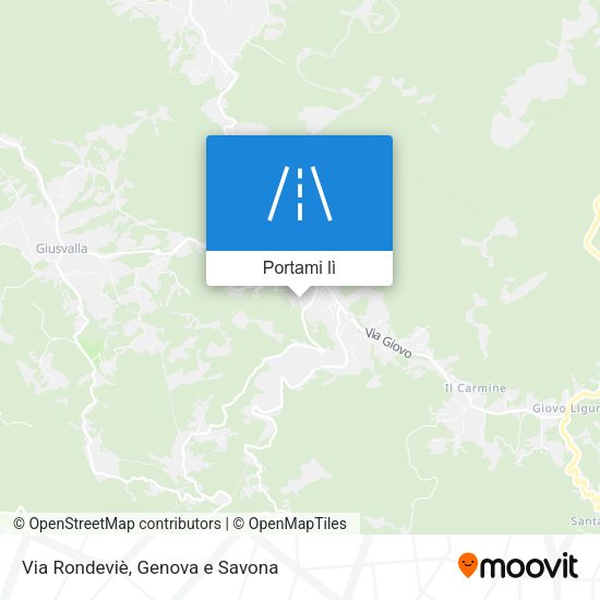 Mappa Via Rondeviè
