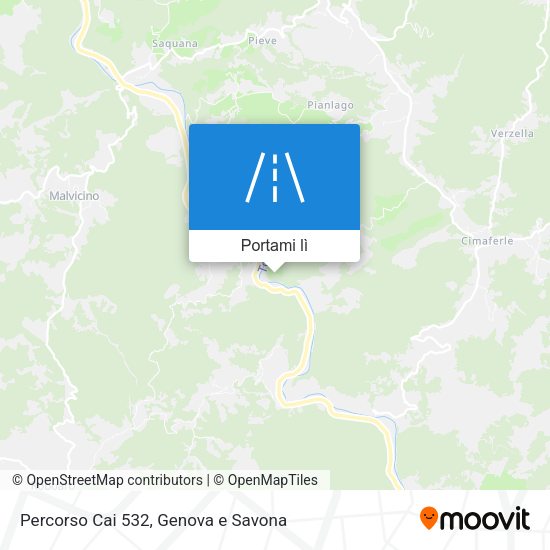 Mappa Percorso Cai 532