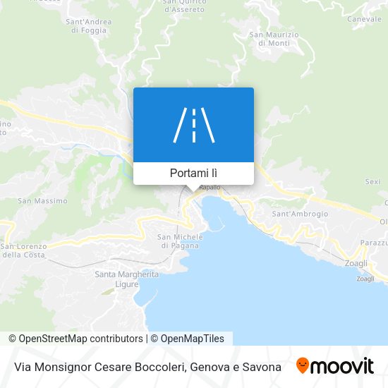 Mappa Via Monsignor Cesare Boccoleri