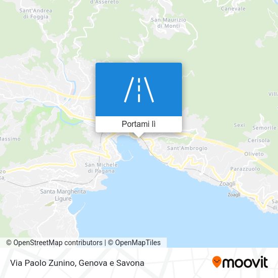 Mappa Via Paolo Zunino