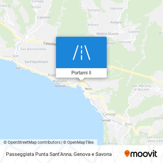 Mappa Passeggiata Punta Sant'Anna