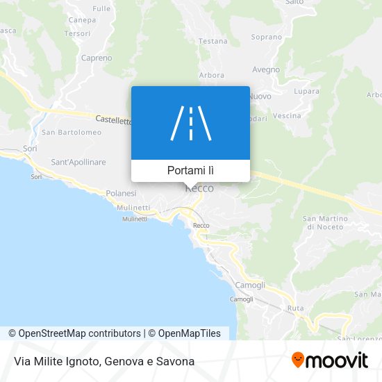 Mappa Via Milite Ignoto
